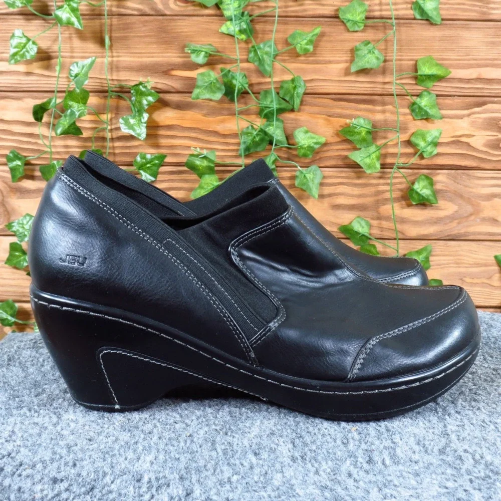 JBU Jambu Trail Women Wedge Slip On Shoes‎ Size 9.5 Casual Walking Black Vegan